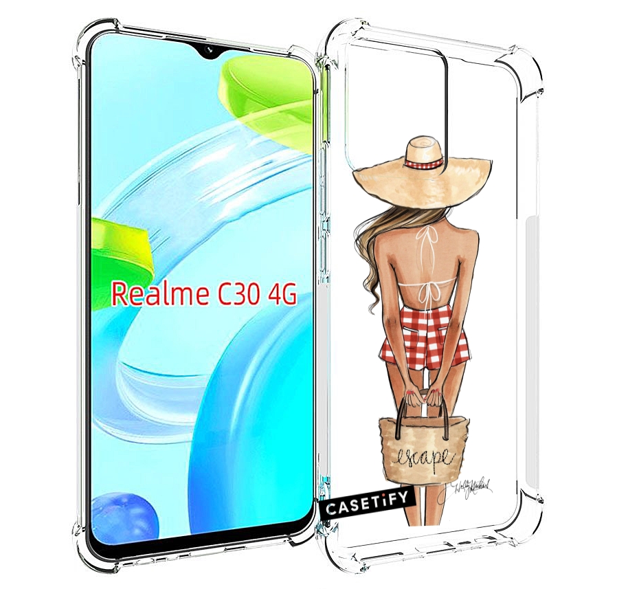 

Чехол MyPads CASETiFY женский для Realme C30 4G / Narzo 50i Prime, Прозрачный, Tocco