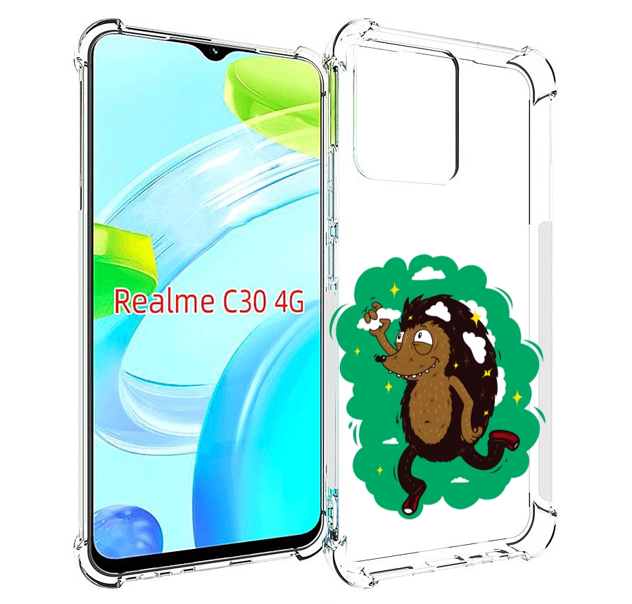 

Чехол MyPads Ежик в облаках для Realme C30 4G / Narzo 50i Prime, Прозрачный, Tocco
