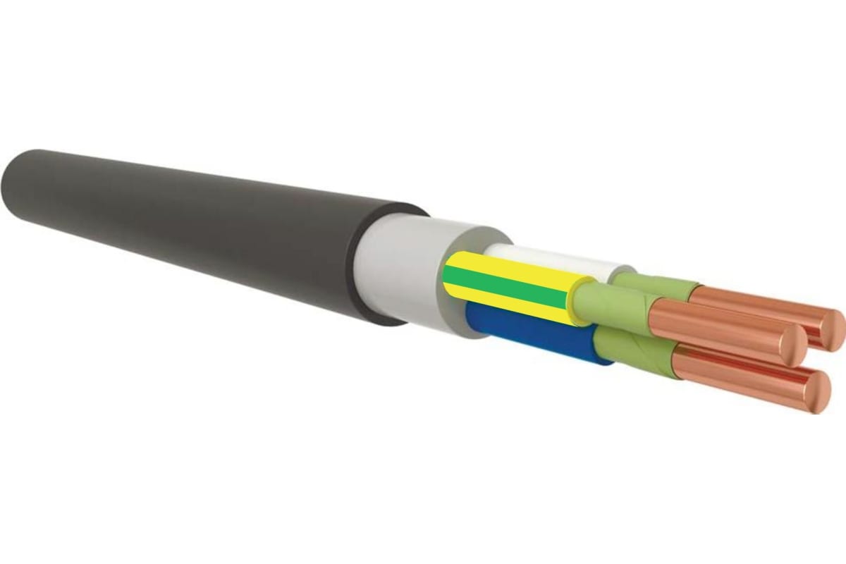 Кабель ВВГнг(А)-FRLSLTx 3х1,5ок заполнение мел (N,PE)-0,66 ГОСТКАБЕЛЬ (бухта 100 м)