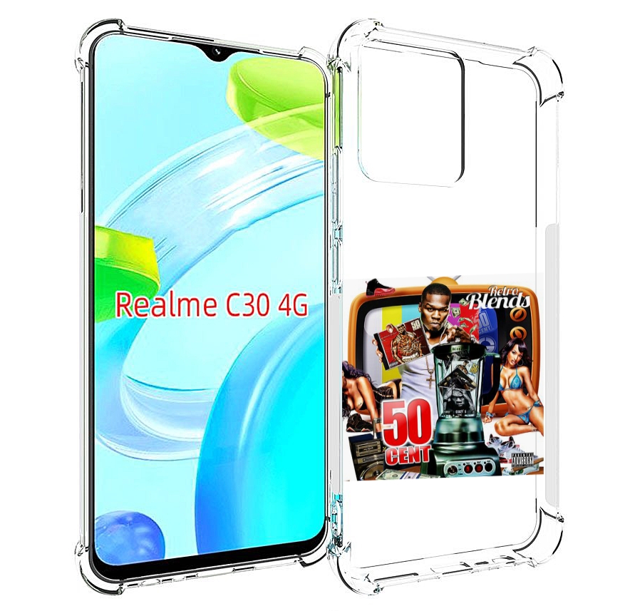 Чехол MyPads 50 Cent - Retro 50 Cent Blends для Realme C30 4G / Narzo 50i Prime