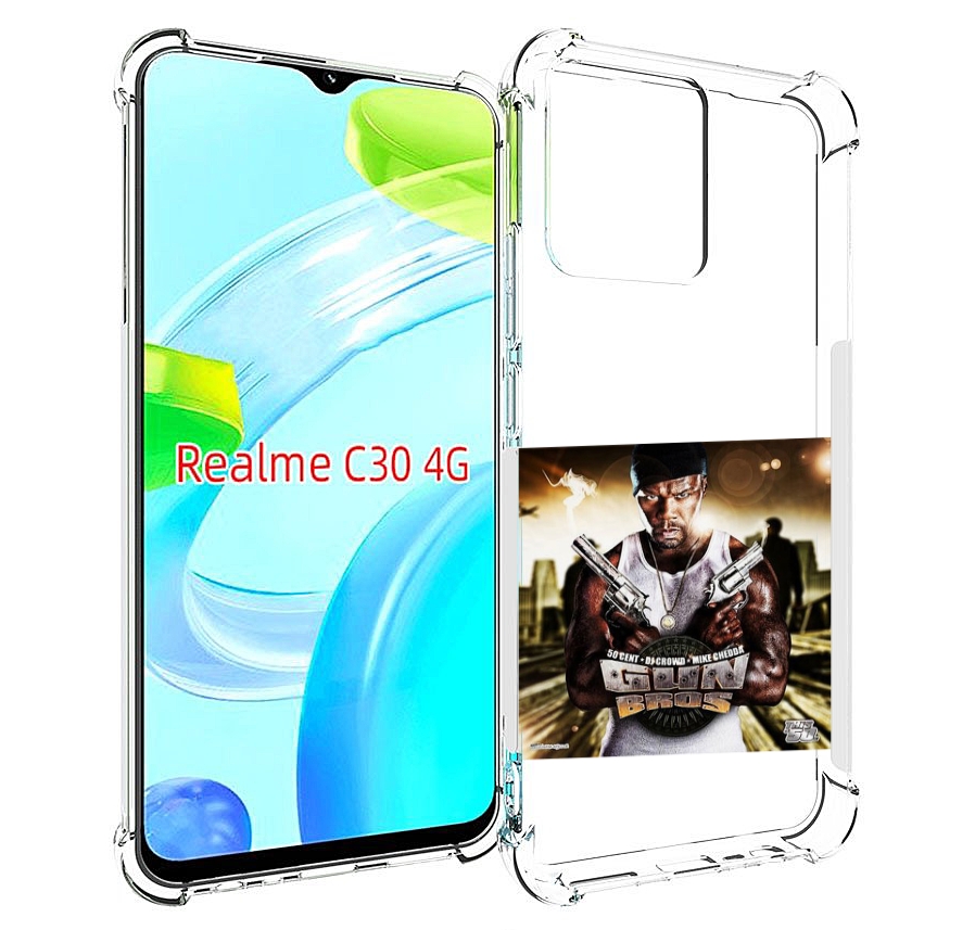 

Чехол MyPads 50 Cent - Gun Bros для Realme C30 4G / Narzo 50i Prime, Прозрачный, Tocco