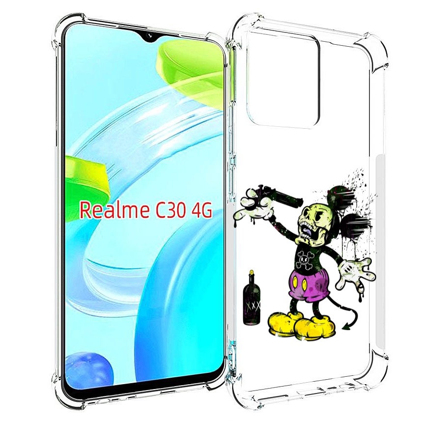 

Чехол MyPads Драг Микки для Realme C30 4G / Narzo 50i Prime, Прозрачный, Tocco