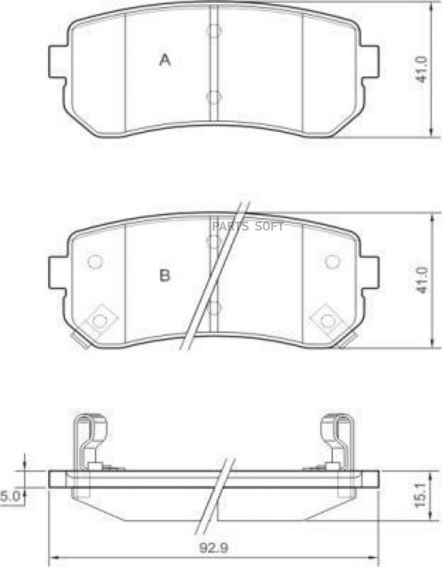 Тормозные колодки ABS 37533