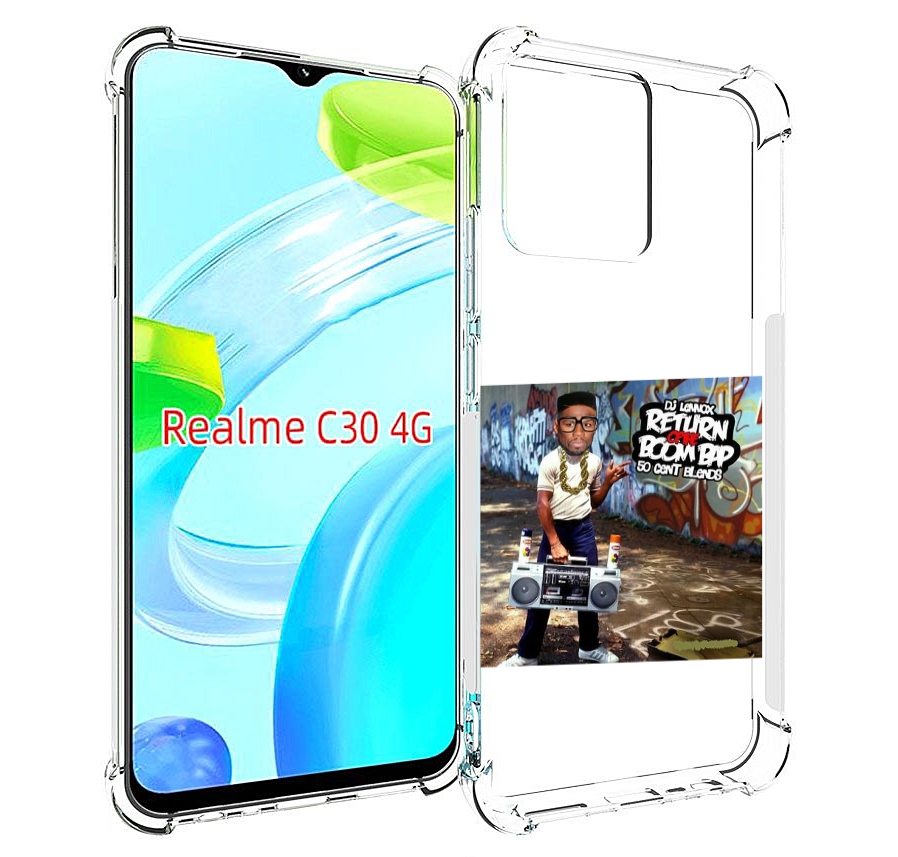 

Чехол MyPads 50 Cent & DJ Lennox - Return Of The Boom Bap для Realme C30 4G, Прозрачный, Tocco