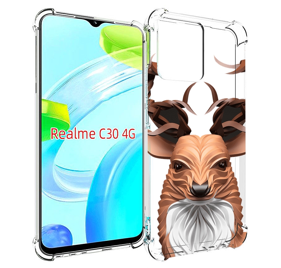 

Чехол MyPads 3D-олень для Realme C30 4G / Narzo 50i Prime, Прозрачный, Tocco