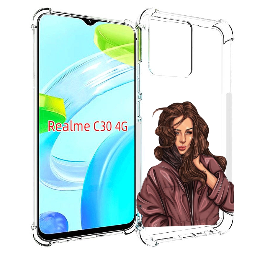 

Чехол MyPads Арт рисунок девушки для Realme C30 4G / Narzo 50i Prime, Прозрачный, Tocco