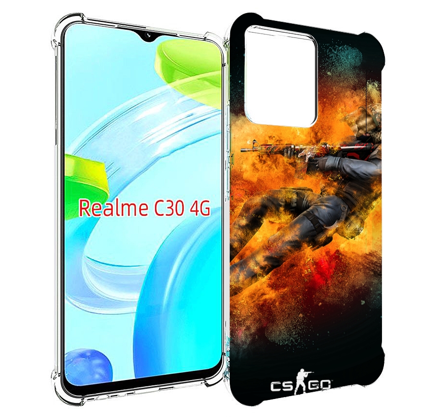 

Чехол MyPads CS-go Контр-террорист для Realme C30 4G / Narzo 50i Prime, Прозрачный, Tocco