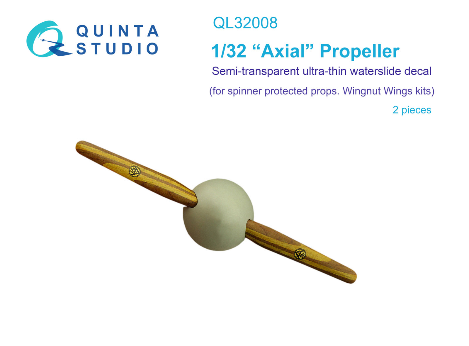 Деревянные пропеллеры Quinta Studio 1/32 Axial Wingnut Wings QL32008
