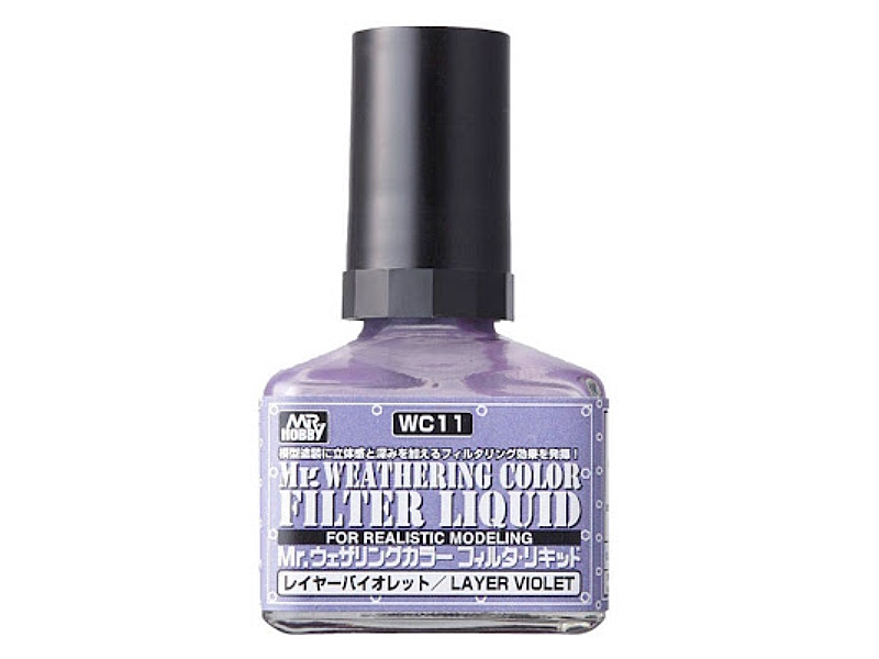 Смывка фильтр MR.HOBBY Mr.Weathering Color FILTER LIQUID Layer Violet, фиолетовый, WC11