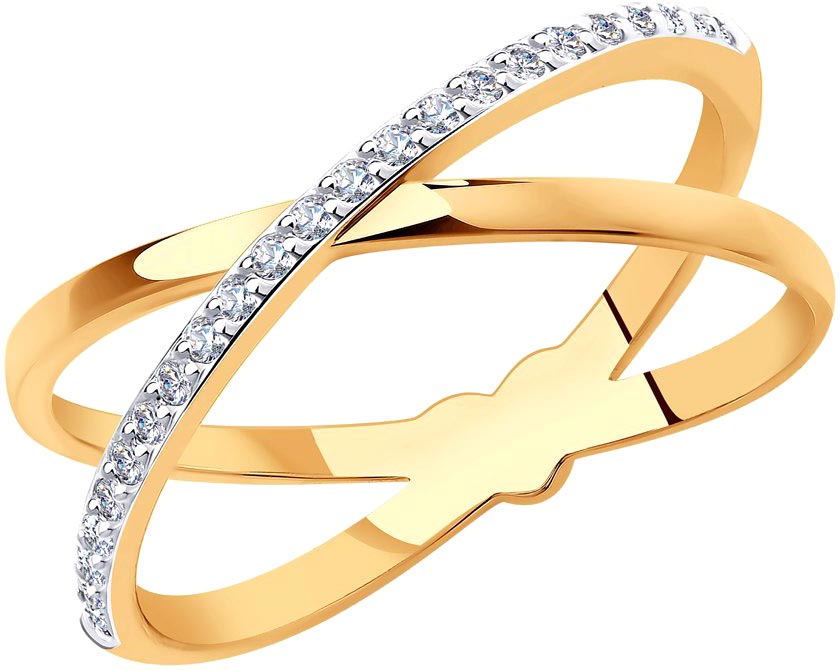 Кольцо из красного золота р. 17,5 AllTime 018573_s, фианит