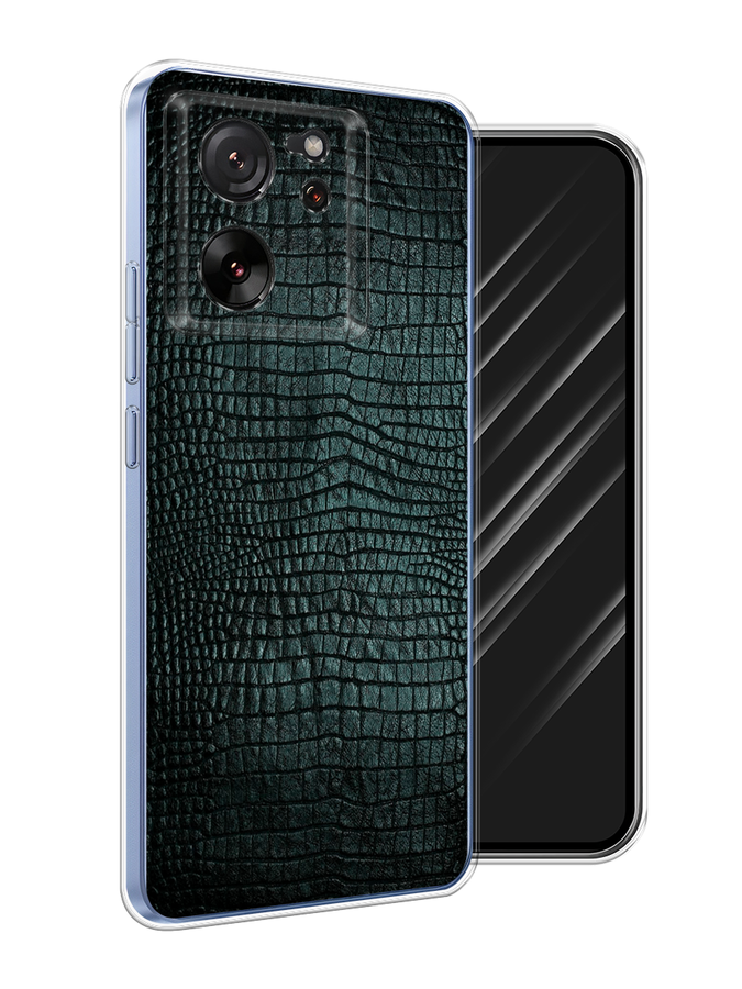 

Чехол Awog на Xiaomi 13T "Черная змея", Черный;серый;голубой, 319850-1