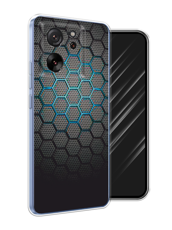 

Чехол Awog на Xiaomi 13T "Бирюзовые соты", Бирюзовый;синий;черный, 319850-1