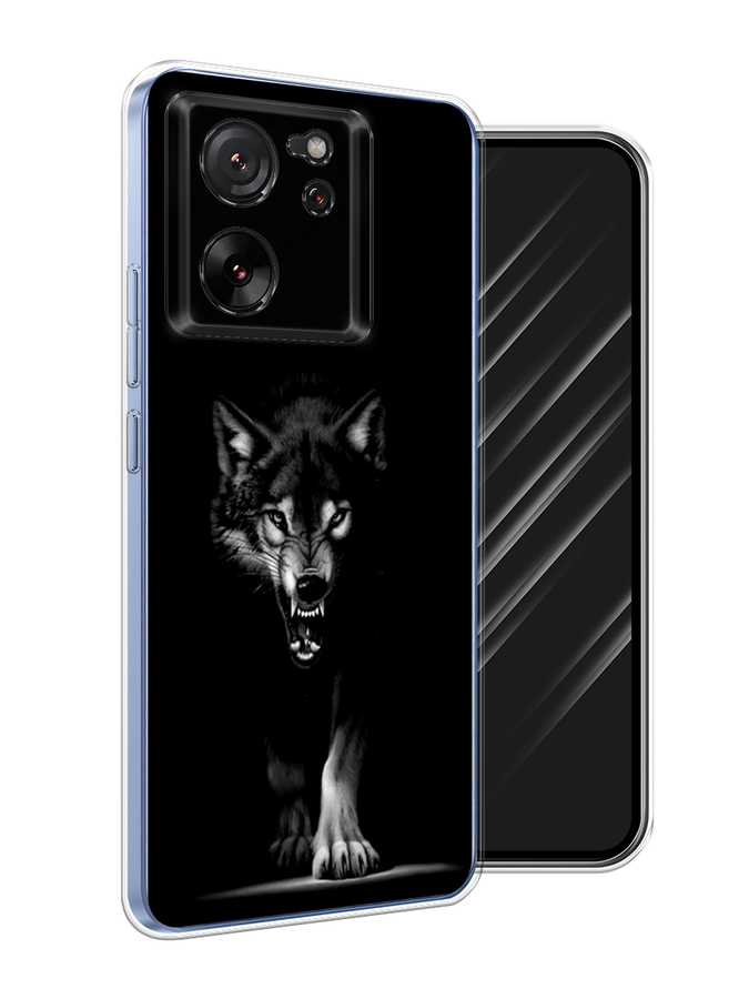 

Чехол Awog на Xiaomi 13T "Волк выходит из ночи", Серый;черный;белый, 319850-1
