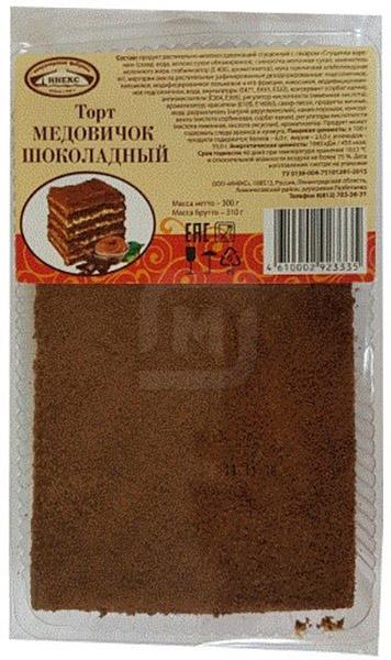 Торт Инекс Медовичок шоколадный 300 г
