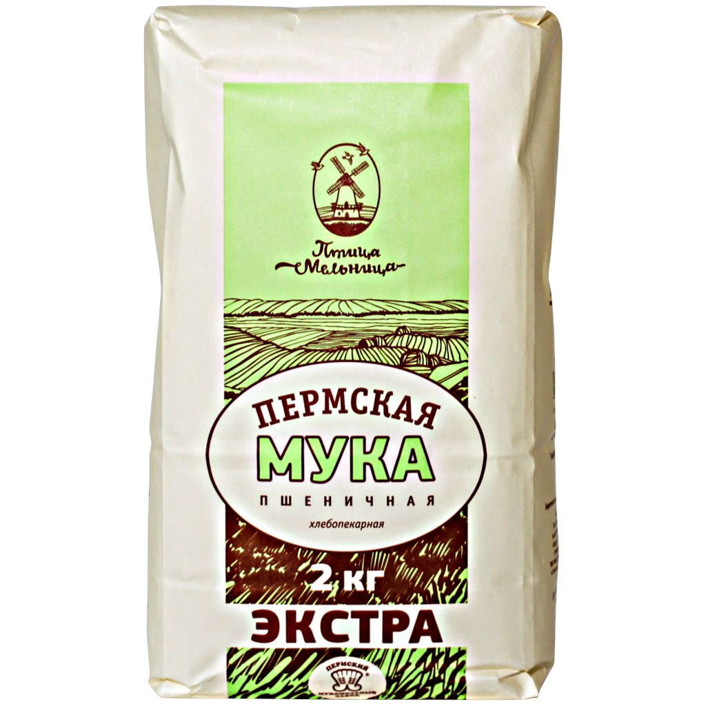 

Мука Птица-Мельница пшеничная хлебопекарная экстра 2 кг