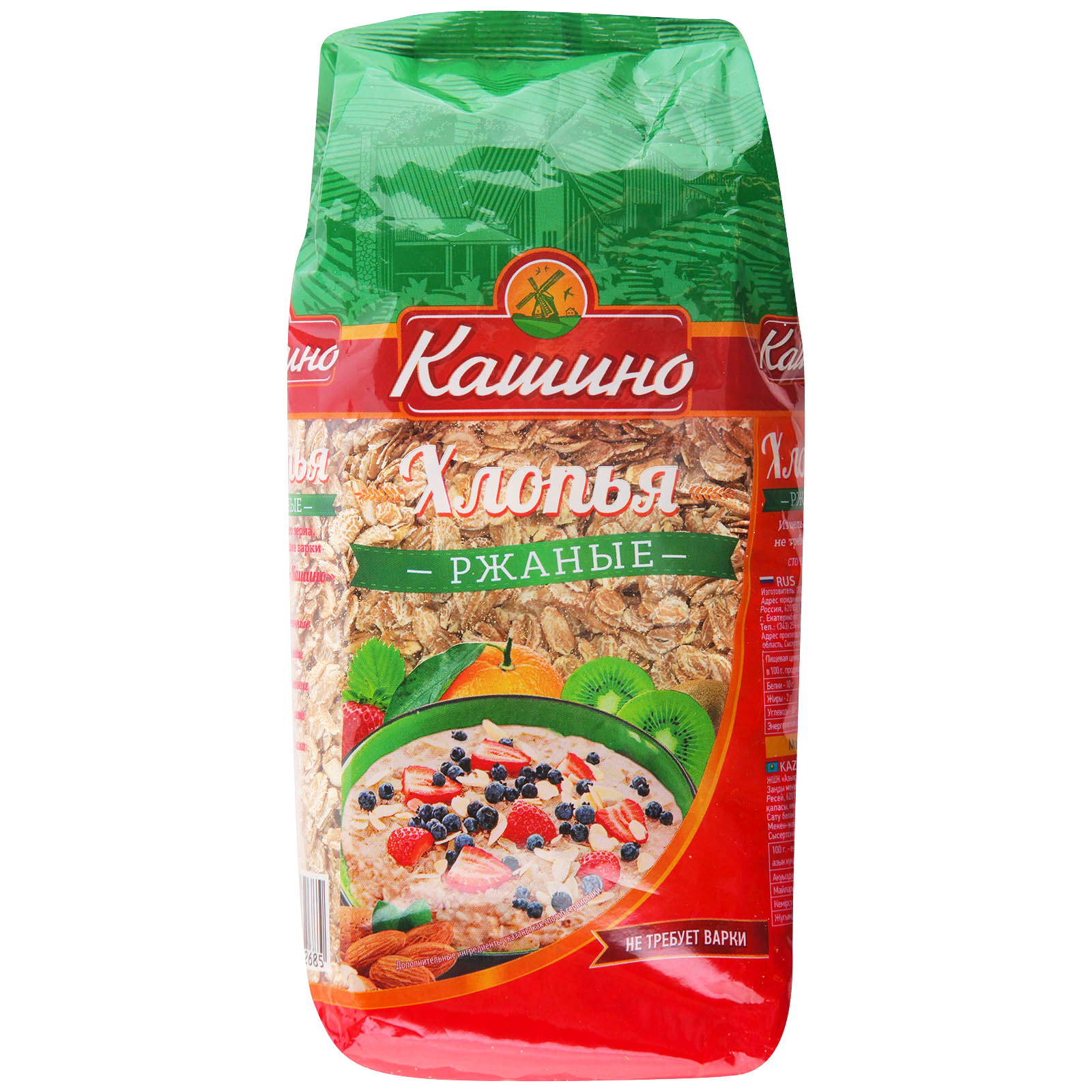 

Хлопья Кашино ржаные 330 г