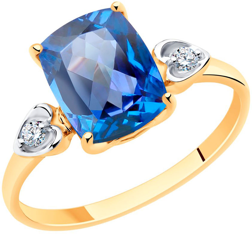 

Кольцо из красного золота р. , AllTime 715894_s, топаз\фианит Swarovski, 715894_s