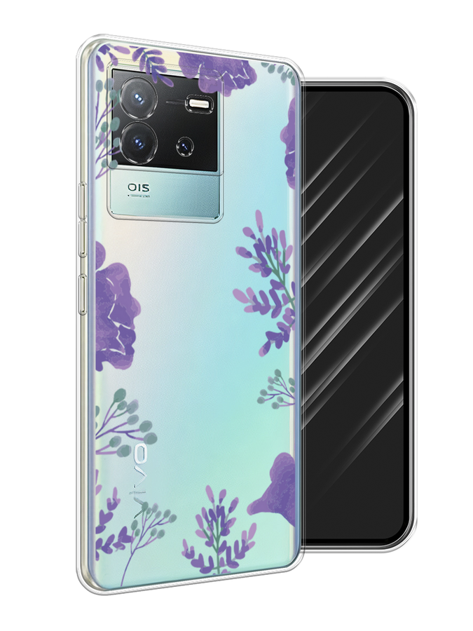 

Чехол Awog на Vivo T2 4G "Сиреневая цветочная рамка", Прозрачный;фиолетовый, 269550-1