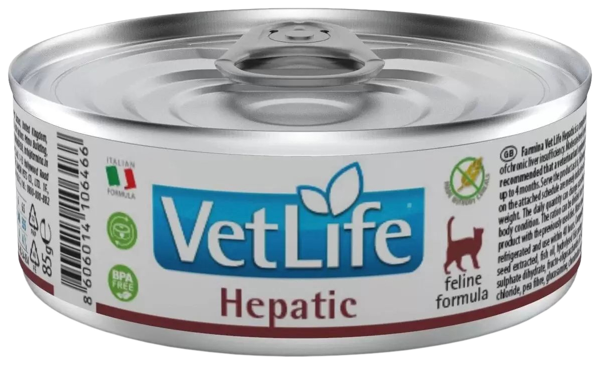 

Консервы для кошек Farmina Vet Life Hepatic, курица, 12шт по 85г