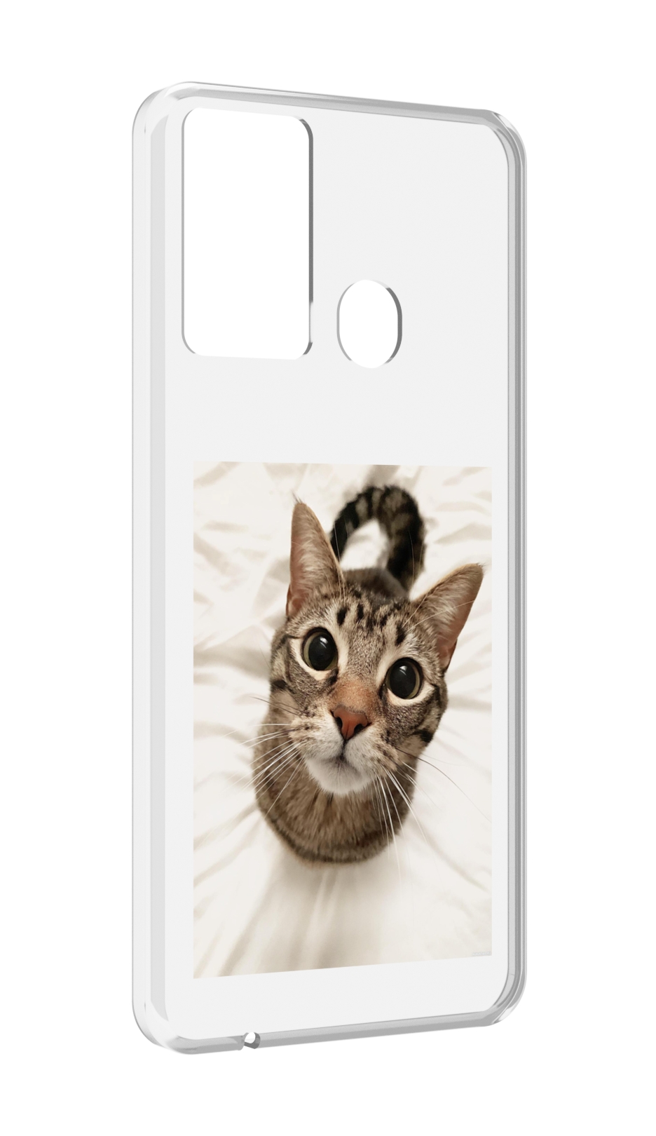 

Чехол MyPads Котик для Itel P37/Itel Vision 2S, Прозрачный, Tocco