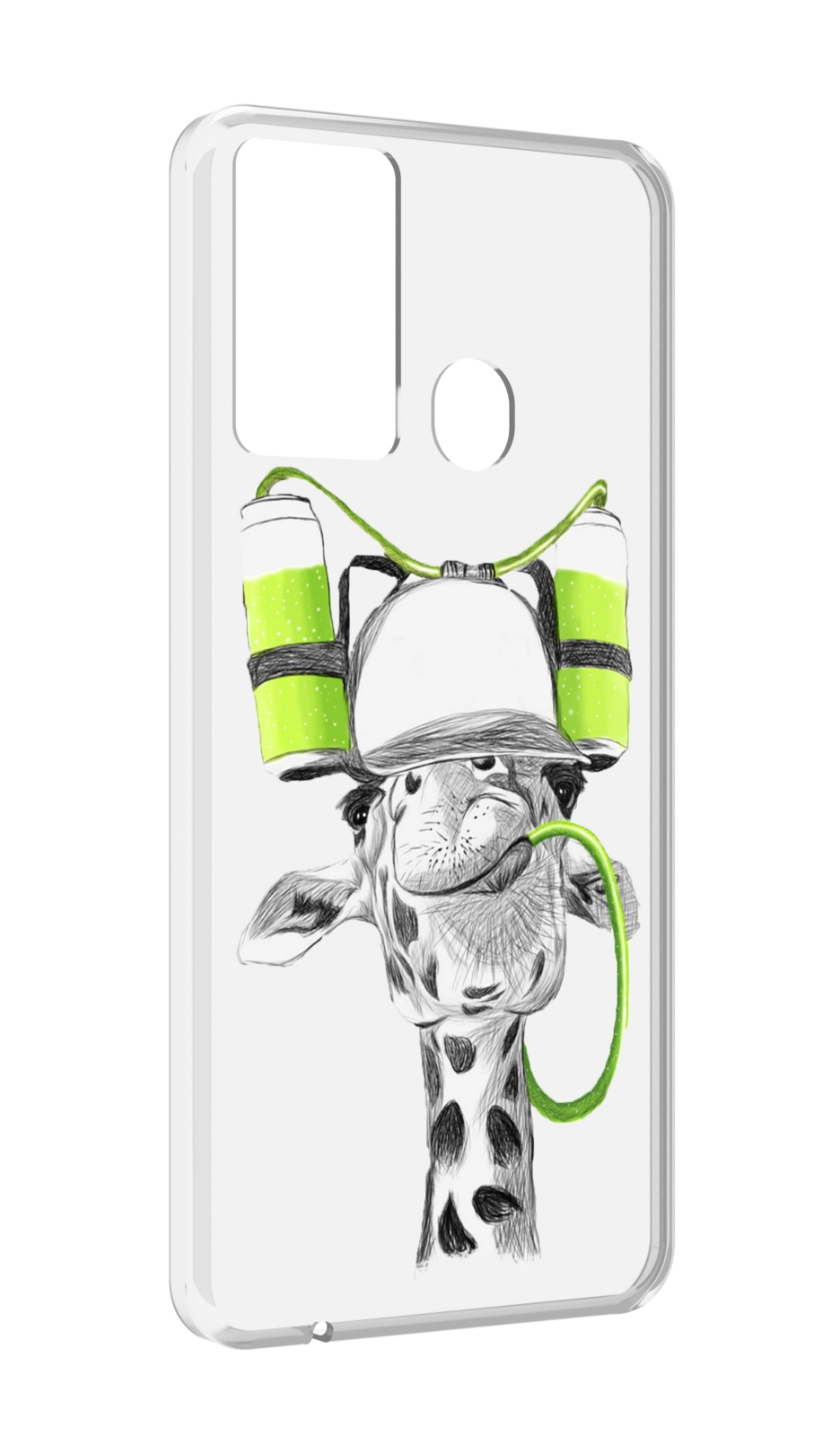 

Чехол MyPads Жираф для Itel P37/Itel Vision 2S, Прозрачный, Tocco