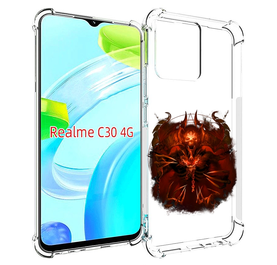 

Чехол MyPads яркий демон для Realme C30 4G / Narzo 50i Prime, Прозрачный, Tocco