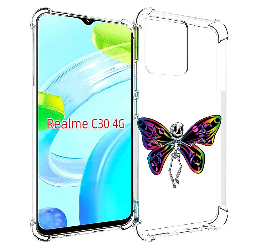 

Чехол MyPads эффект бабочки для Realme C30 4G / Narzo 50i Prime, Прозрачный, Tocco