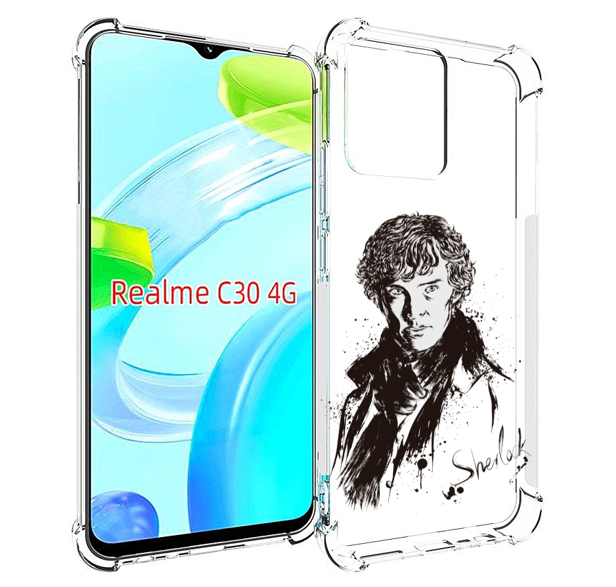 

Чехол MyPads шерлок холмс портрет для Realme C30 4G / Narzo 50i Prime, Прозрачный, Tocco