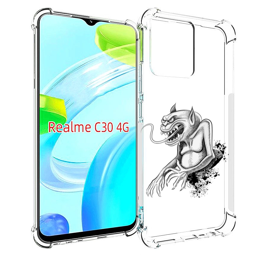 

Чехол MyPads чорт для Realme C30 4G / Narzo 50i Prime, Прозрачный, Tocco