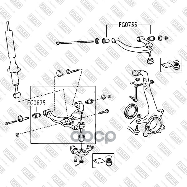 

FIXAR FG0825 Сайлентблок переднего нижнего рычага передний