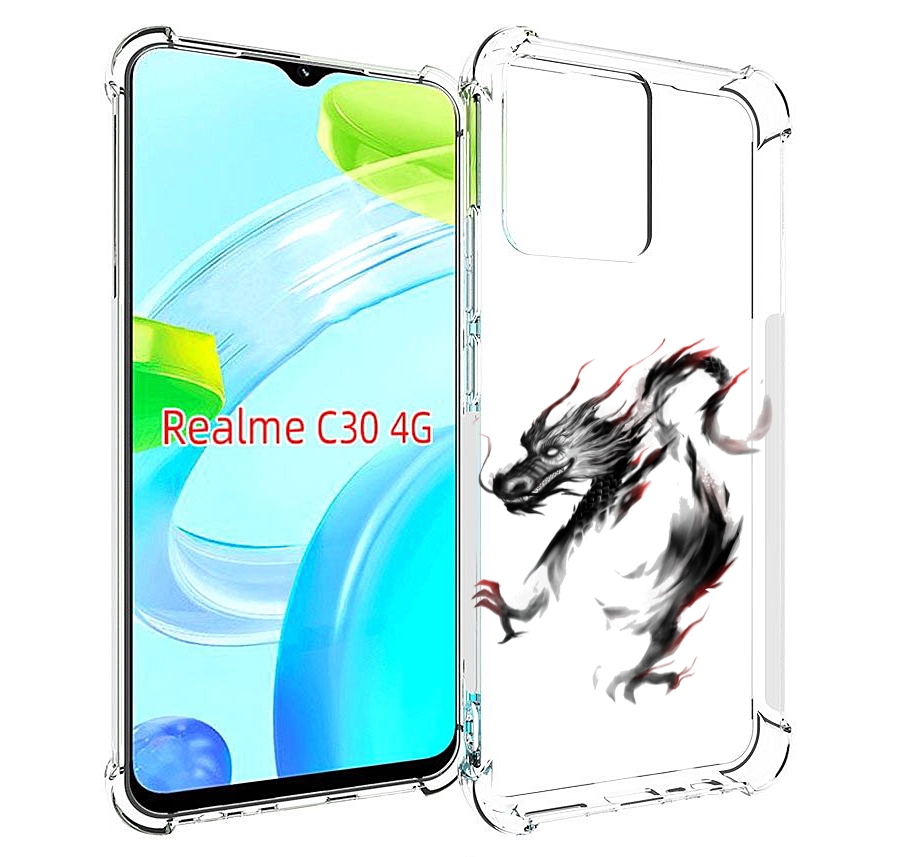 

Чехол MyPads черный дракон для Realme C30 4G / Narzo 50i Prime, Прозрачный, Tocco
