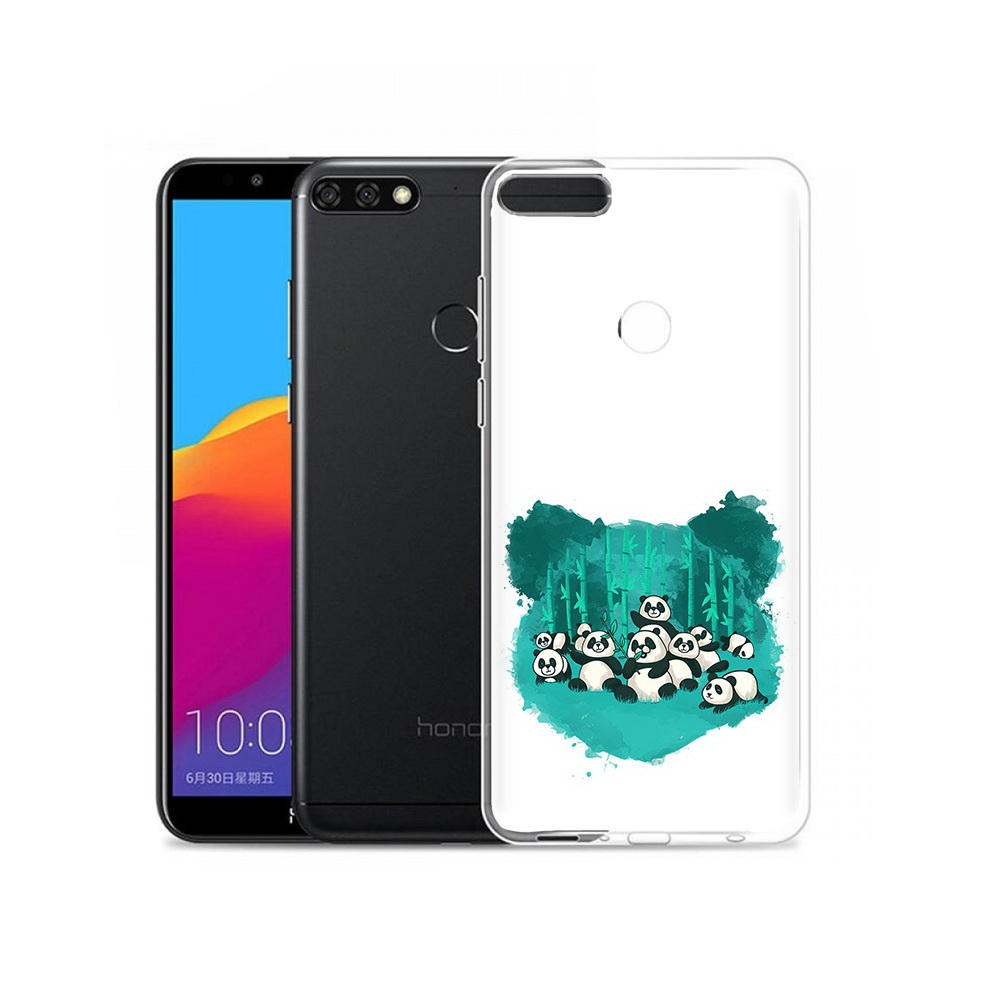 

Чехол MyPads Tocco для Honor 7C Pro нарисованные панды (PT113786.47.508), Прозрачный, Tocco