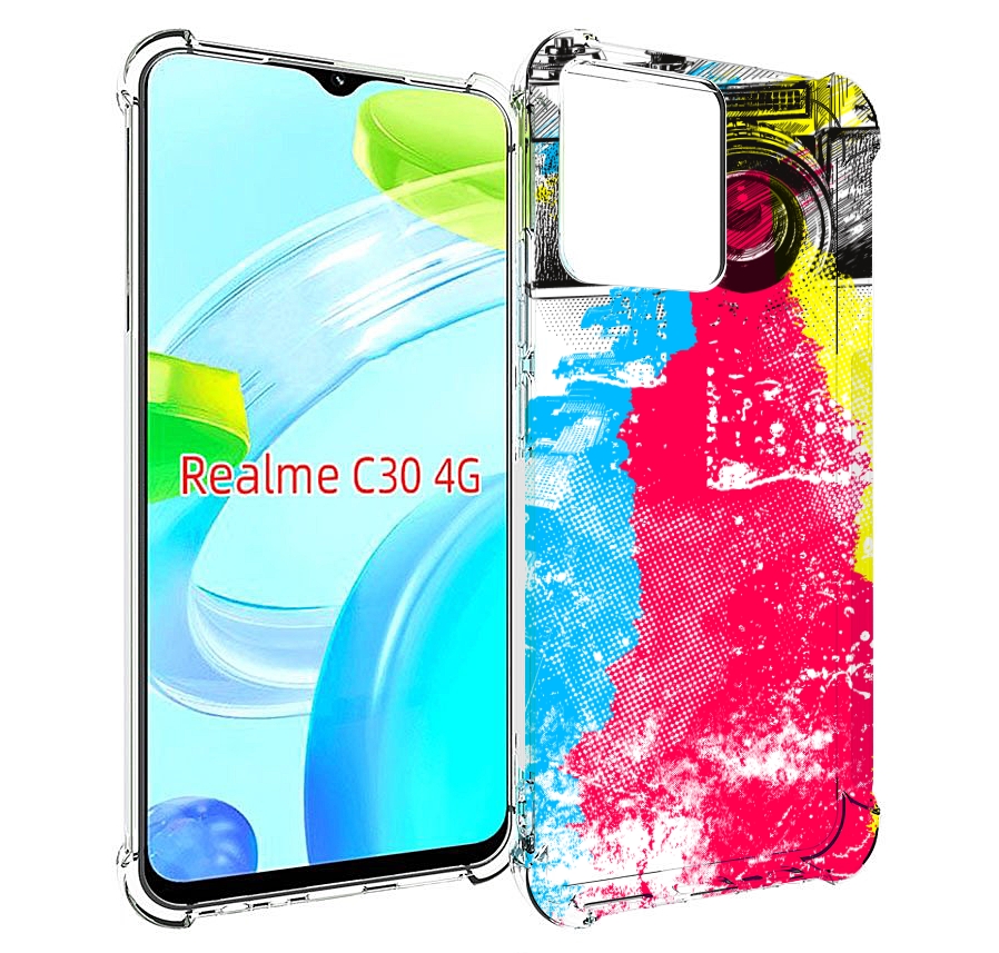 

Чехол MyPads цветной фотоаппарат для Realme C30 4G / Narzo 50i Prime, Прозрачный, Tocco