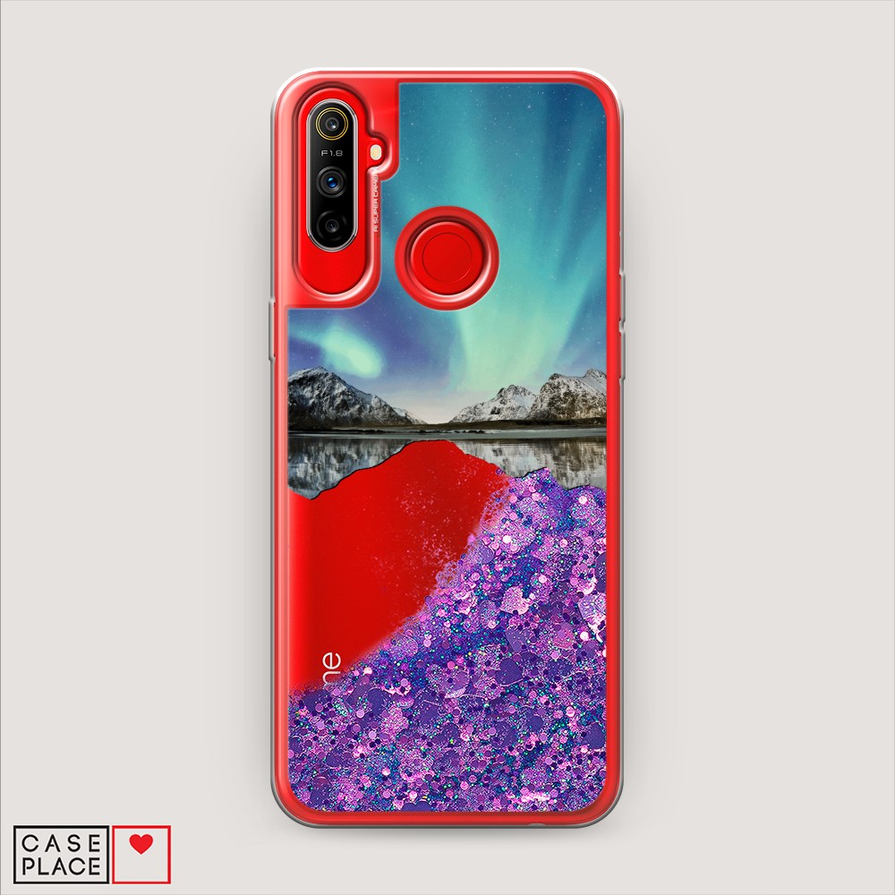 

Чехол Awog на Realme C3 "Горное озеро и сияние", Разноцветный, 253092-1