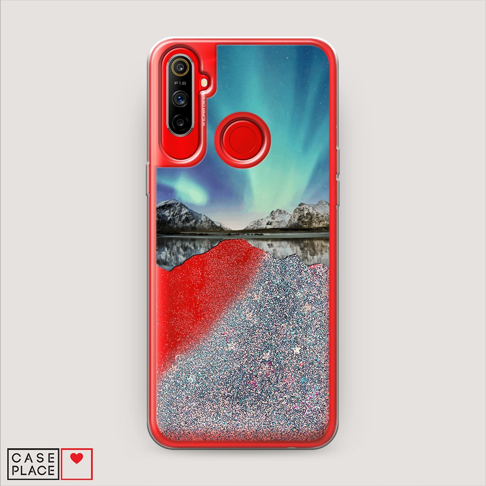 

Чехол Awog на Realme C3 "Горное озеро и сияние", Разноцветный, 253091-1