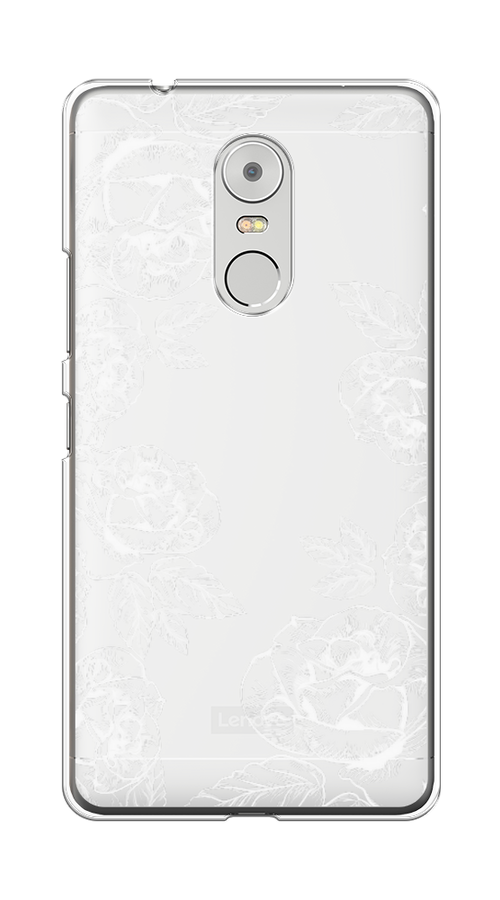 

Чехол на Lenovo K6 Note "Розы графика", Черный;серый, 112250-2