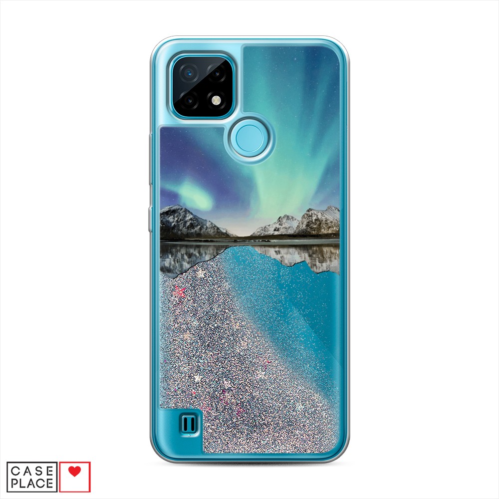 

Чехол Awog на Realme C21 "Горное озеро и сияние", Разноцветный, 254991-1