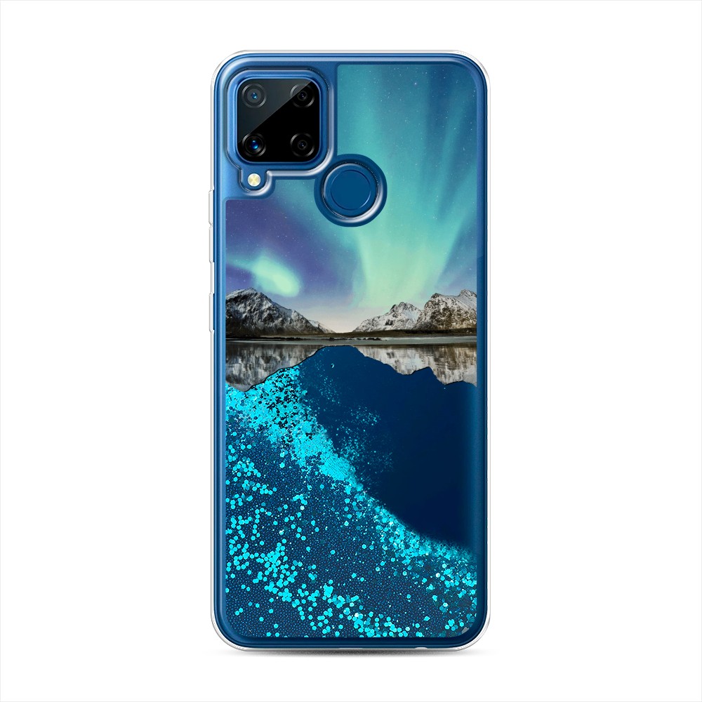 

Чехол Awog на Realme C15 "Горное озеро и сияние", Разноцветный, 255093-1