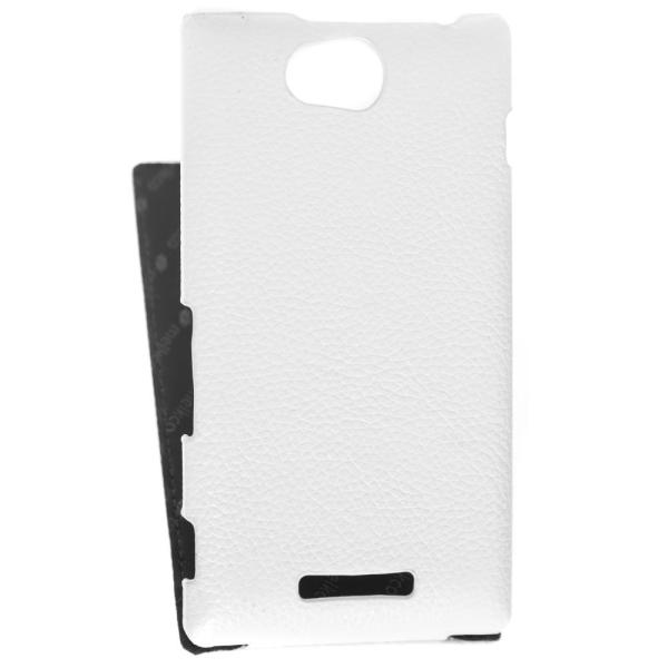 фото Чехол для sony xperia c / s39h / cn3 melkco premium leather case - jacka type (white lc)