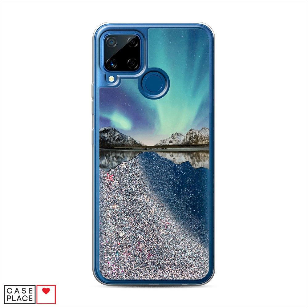 

Чехол Awog на Realme C15 "Горное озеро и сияние", Разноцветный, 255091-1