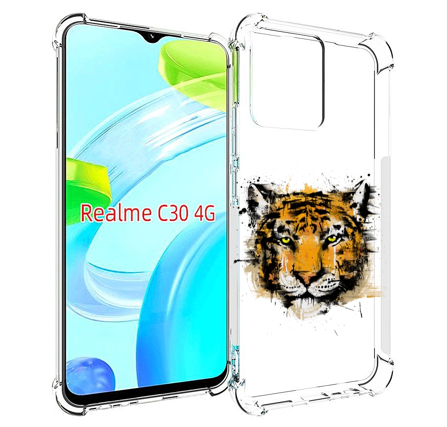 

Чехол MyPads тигруля для Realme C30 4G / Narzo 50i Prime, Прозрачный, Tocco