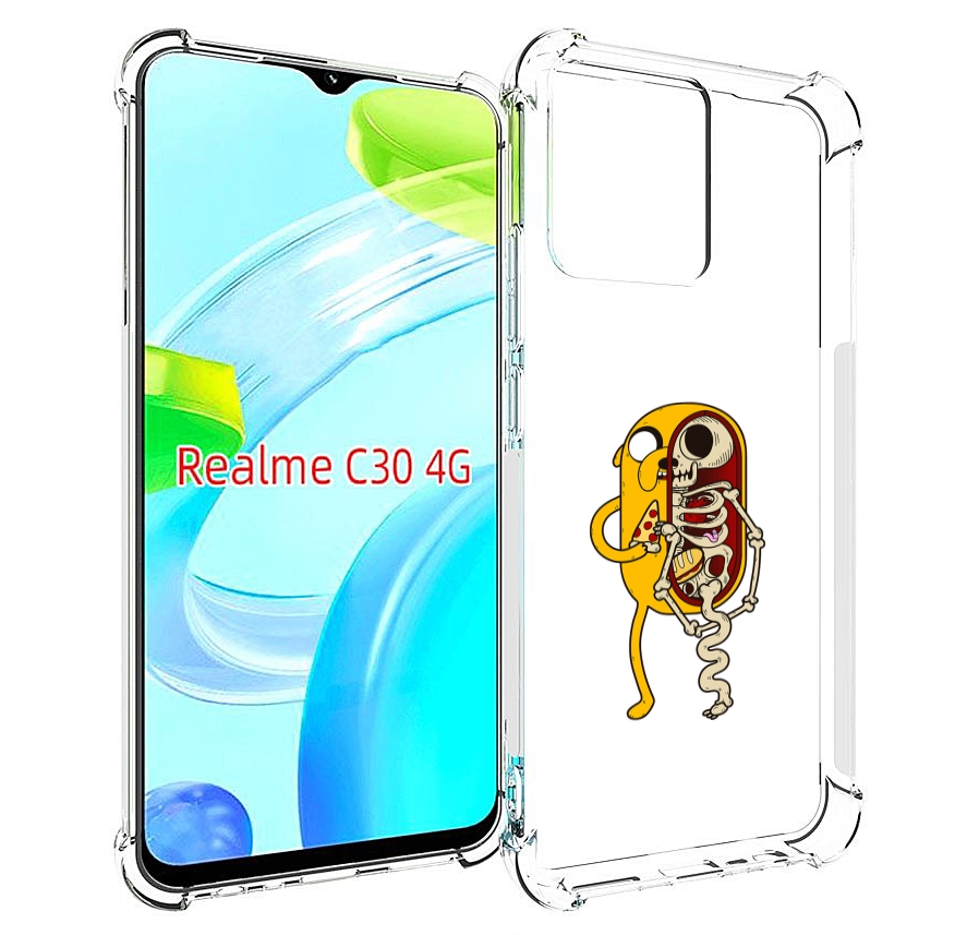 

Чехол MyPads Джейк скелет для Realme C30 4G / Narzo 50i Prime, Прозрачный, Tocco