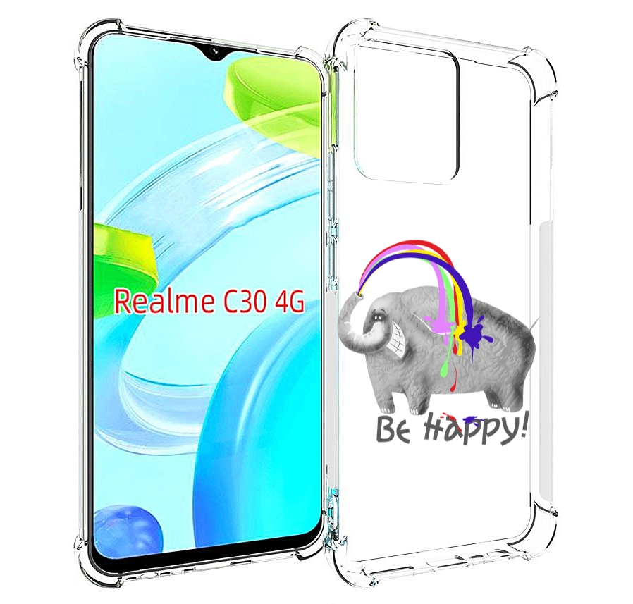 

Чехол MyPads счастливый слон для Realme C30 4G / Narzo 50i Prime, Прозрачный, Tocco