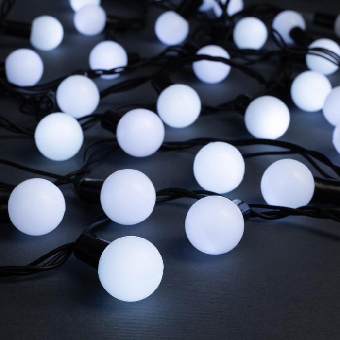 

Гирлянда Luazon Lighting Нить Шарики 185538, 10 м, 2.5 см, IP44, тёмная нить, 100 LED