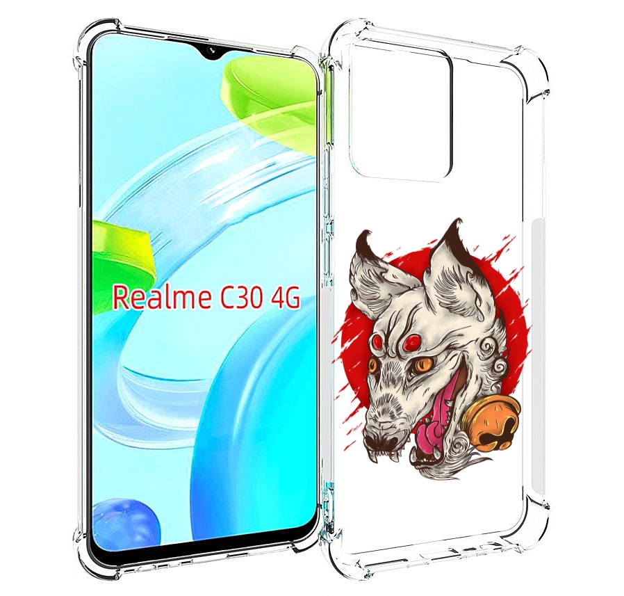 

Чехол MyPads страшная собака для Realme C30 4G / Narzo 50i Prime, Прозрачный, Tocco