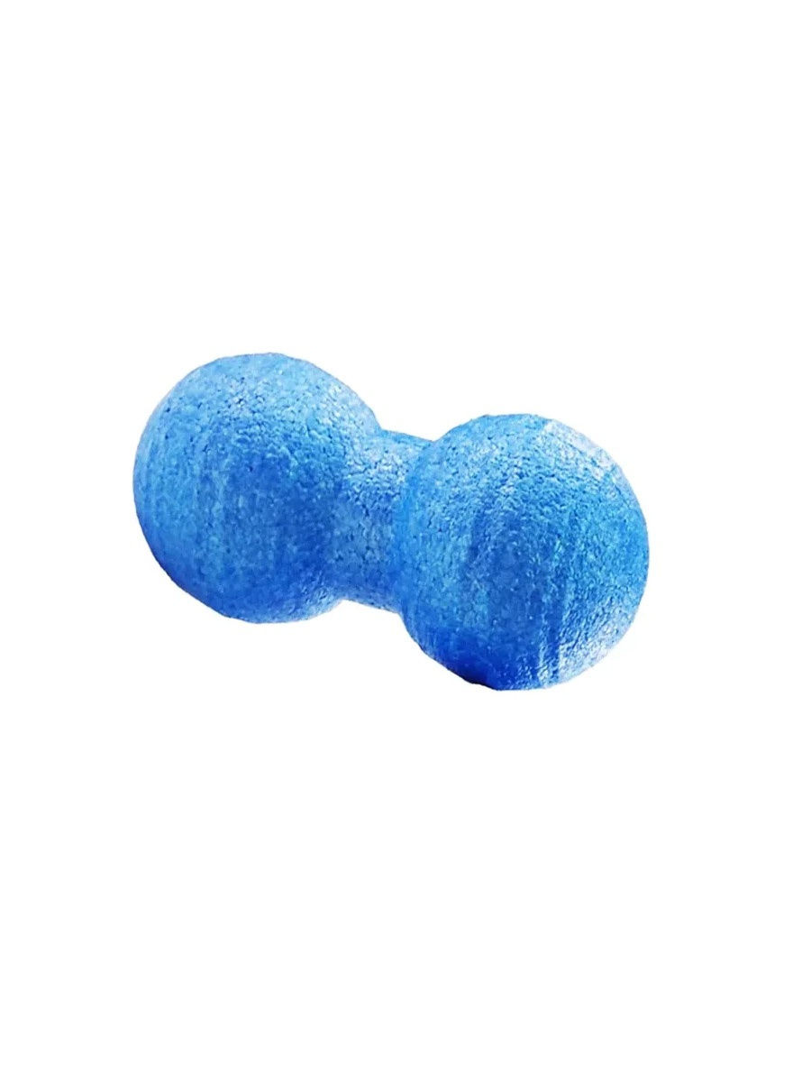 фото Массажный мяч для фитнеса, йоги и пилатеса, сдвоенный, синий, 20 см urm