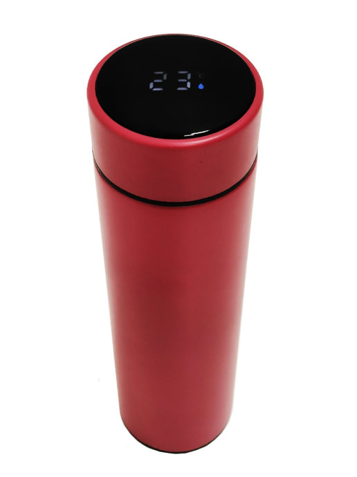 Термос с дисплеем URM, 500 ml, красный