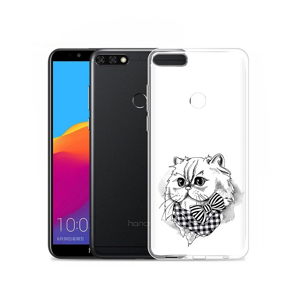

Чехол MyPads Tocco для Honor 7C Pro нарисованная красивая кошечка (PT113786.47.503), Прозрачный, Tocco