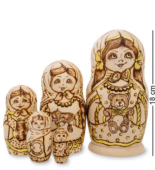 

Матрешка 5м Глашенька МР-18/29 113-705655_A, Бежевый