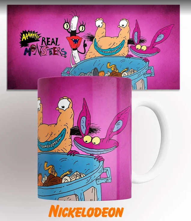 

Кружка с принтом Настоящие монстры 330 мл, Кружка Настоящие монстры/Aaahh!!! Real Monsters/Nickelodeon/Никелодеон/телеканал/в подарок/с принтом. 330 мл